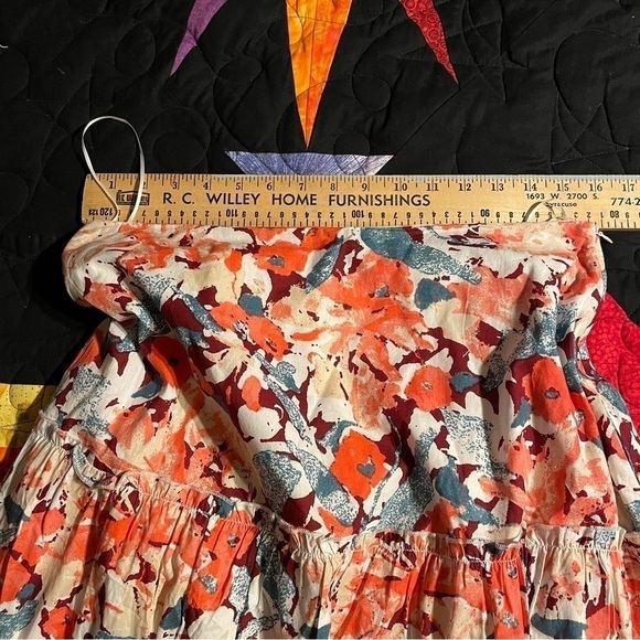 Luna Moon Floral  Tiered Maxi Boho Gypsy Cottage Skirt - Picture 7 of 8